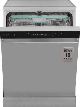 Посудомоечная машина с авто-открыванием и инвертором Weissgauff DW 6138 Inverter Touch Inox
