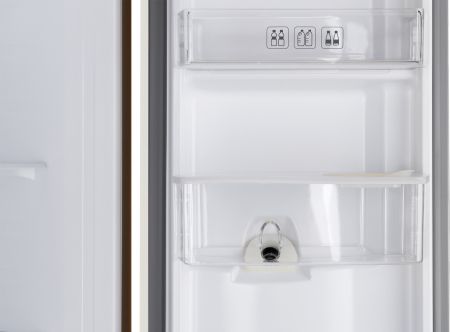 Отдельностоящий холодильник с инвертором и подачей воды  Weissgauff WSBS 600 Be NoFrost Inverter Water Dispenser