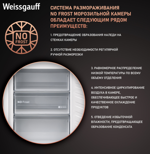 ������������ ����������� � ���������� Weissgauff WRKI 178 H Inverter NoFrost