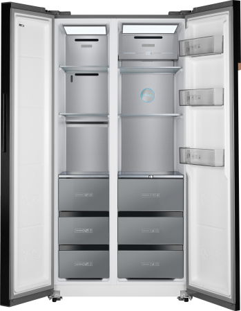     Weissgauff WSBS 590 NoFrost Inverter Premium Dark Grey Glass