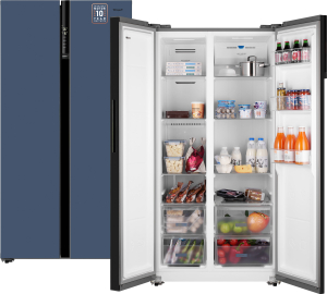     Weissgauff WSBS 600 NoFrost Inverter Blue Glass