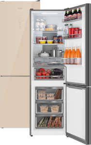   Weissgauff WRK 195 D Full NoFrost Beige Glass