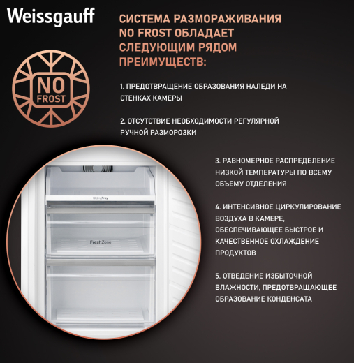 ������������ ����������� Weissgauff WRKI 178 V NoFrost