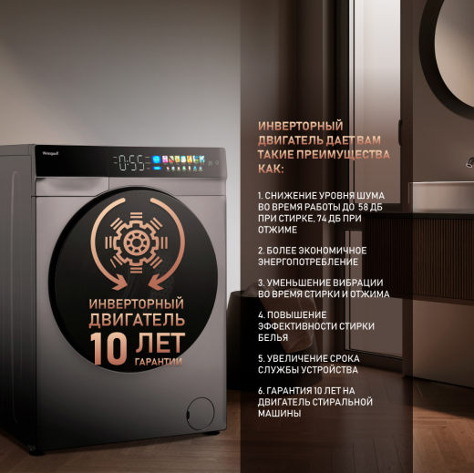 C��������� ������ � ���������� � ����� Weissgauff WM 998 Full Touch DC Inverter Steam Silver