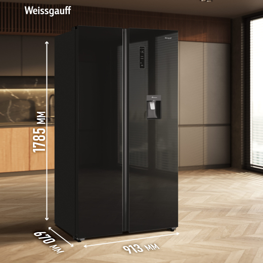 WSBS 590 Inverter NoFrost Water Dispenser Black Glass (121743)