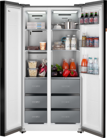     Weissgauff WSBS 590 NoFrost Inverter Premium Dark Grey Glass
