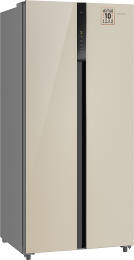 ��������������� ����������� � ���������� Weissgauff WSBS 500 Inverter NoFrost Beige Glass