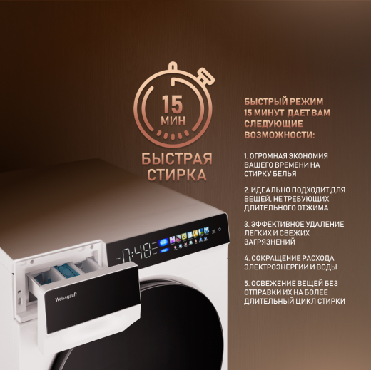 C��������� ������ � ���������� � ����� Weissgauff WM 999 Full Touch DC Inverter Steam